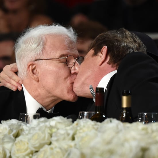马丁·肖特和史蒂夫·马丁在2017年AFI活动上接吻