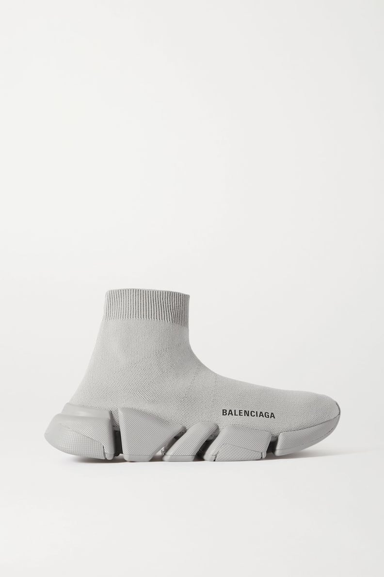 Balenciaga Gray Speed LT 2.0 Stretch-Knit High-Top Sneakers
