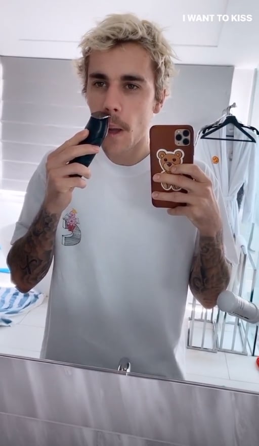 Justin Bieber Shaves Off His Mustache February 2020