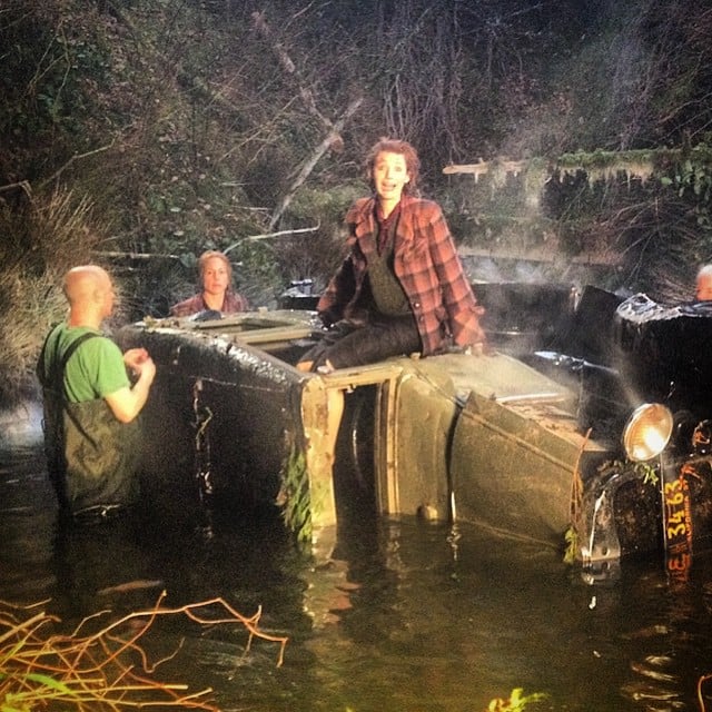 She hilariously captioned this behind-the-scenes photo from the Age of Adaline set, "Thank you to everyone who saw #AgeOfAdaline today!! Spoiler alert: Jack Dies . . . different movie. Sorry. I get confused with all this 'never let go, let go' business!!!"