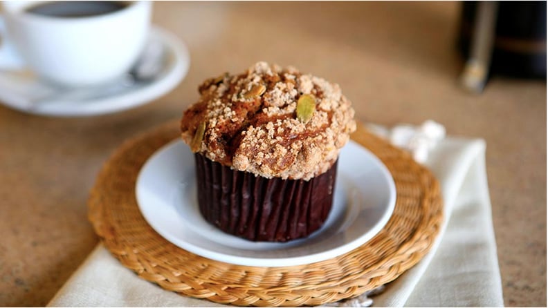 Pumpkin muffin with streusel topping