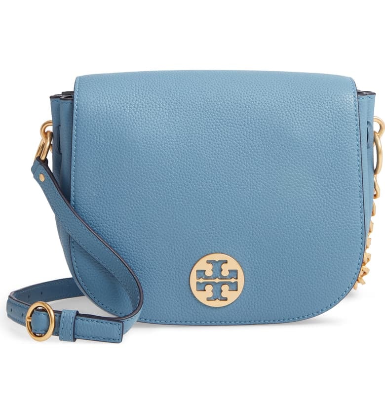 Tory Burch Everly Leather Flap Saddle Bag