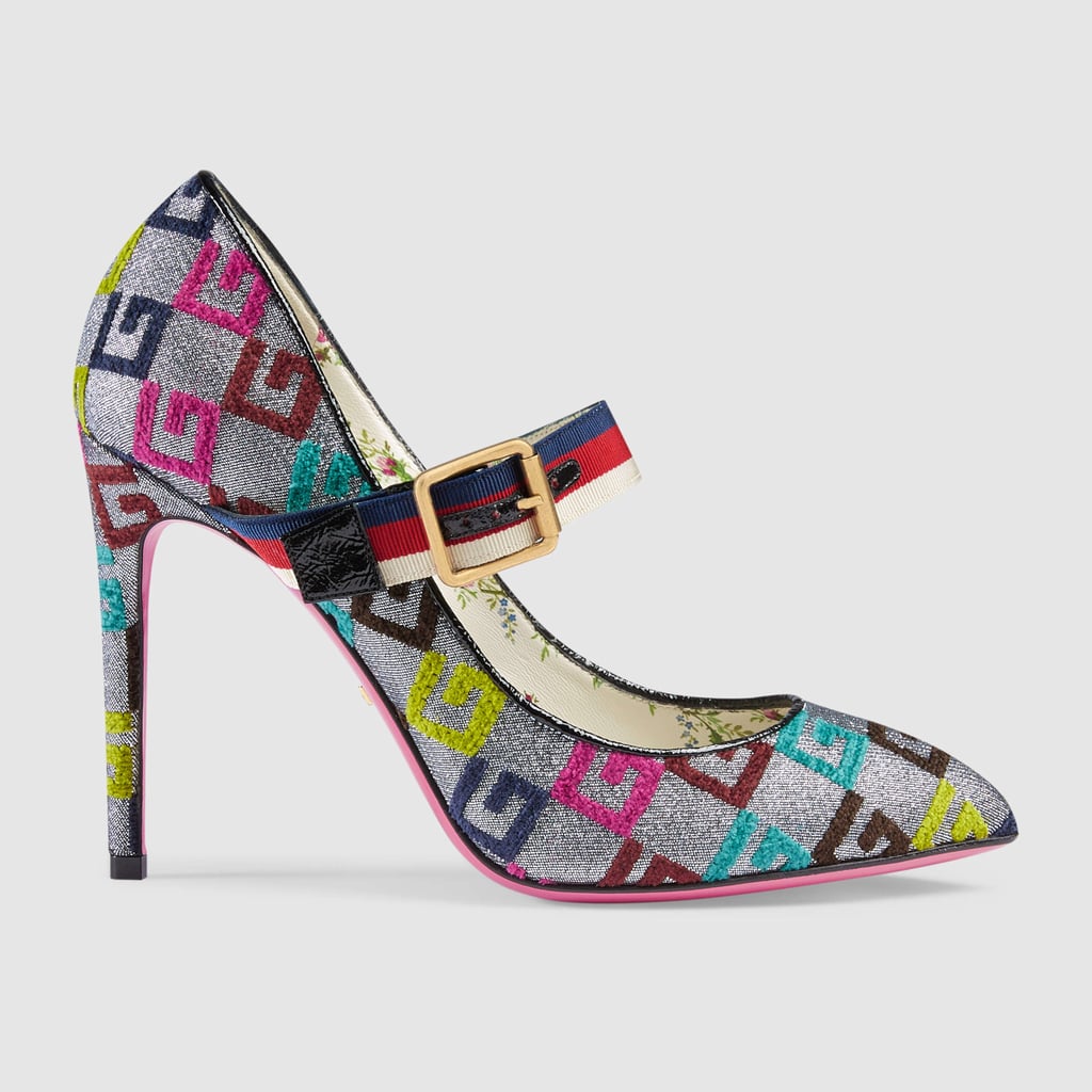 Gucci Velvet G Lurex Pump | New Gucci Products Spring 2018 | POPSUGAR ...