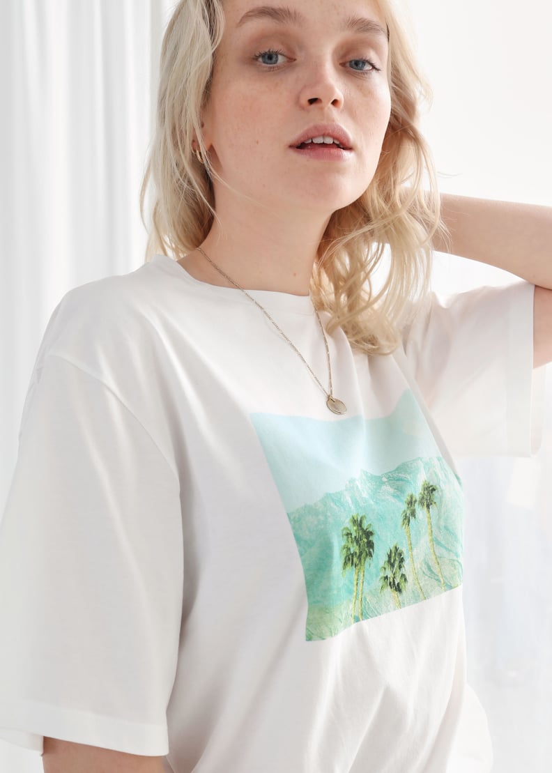 & Other Stories Oversized Cactus Print T-Shirt