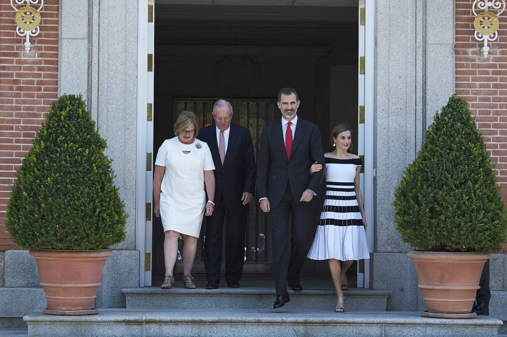 Queen Letizia Wearing Clear Heels June 2017