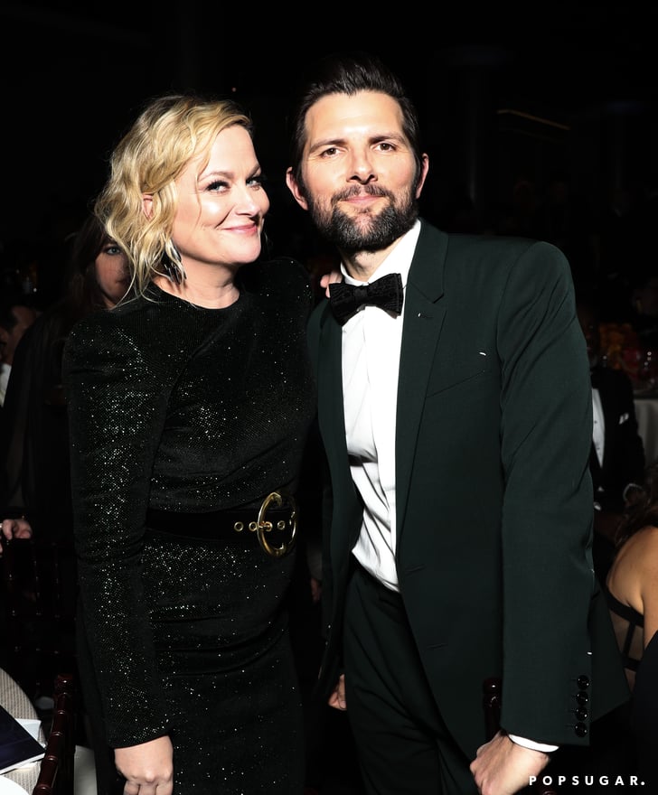 Amy Poehler and Adam Scott at the 2020 Golden Globes Best Golden