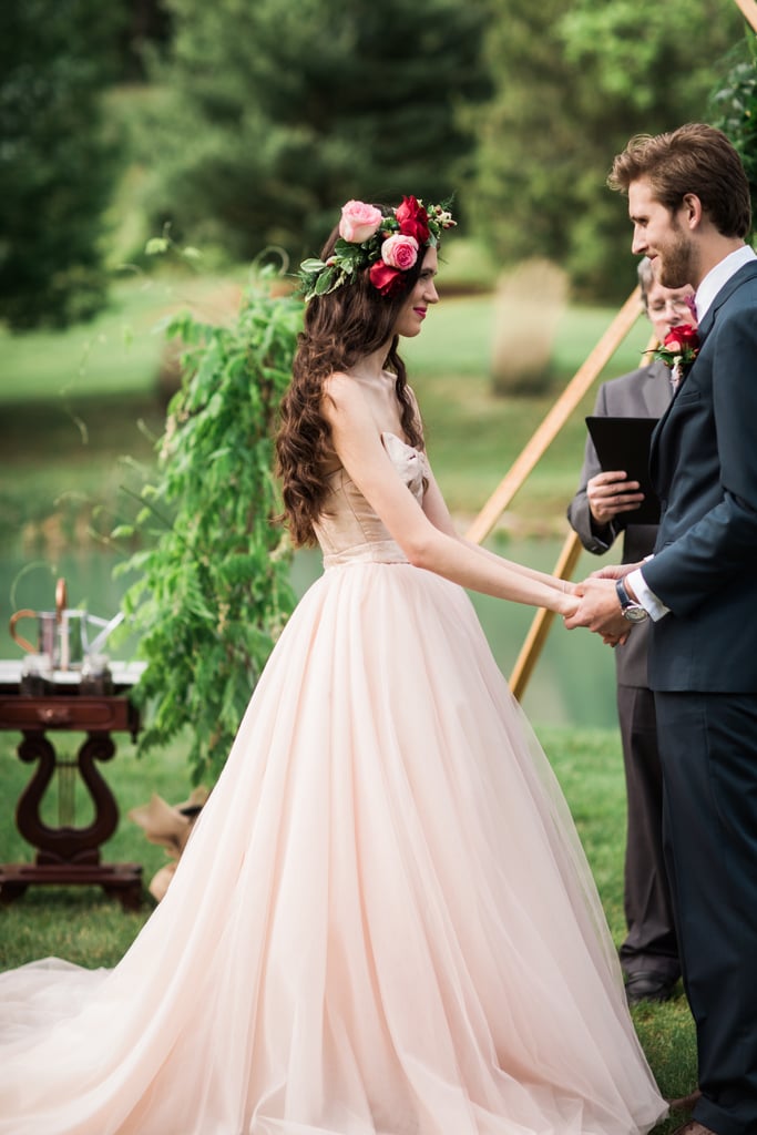 Woodsy Pink Bohemian Wedding