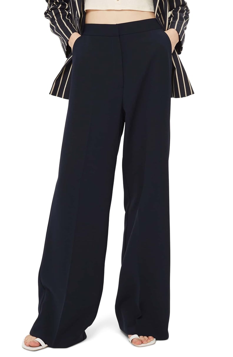 Topshop Clean High-Waist Wide Leg Trousers