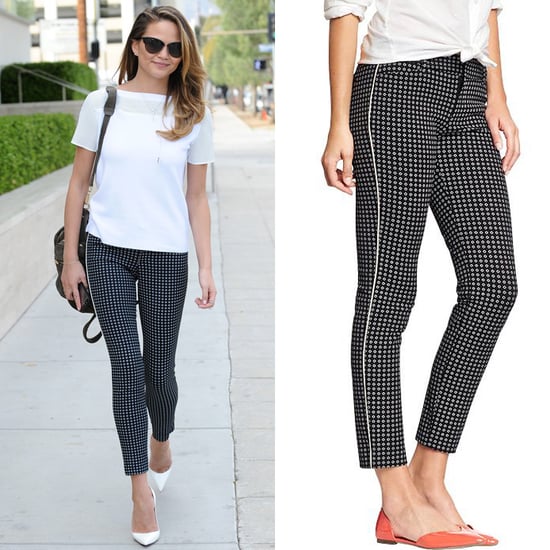 Chrissy Teigen in Black and White Old Navy Pants