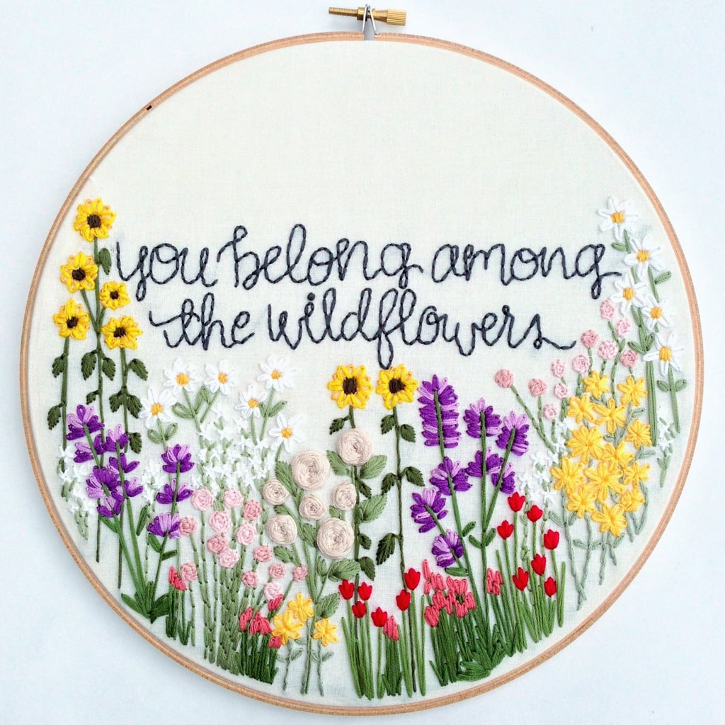 Wildflower Embroidery Hoop ($15)
