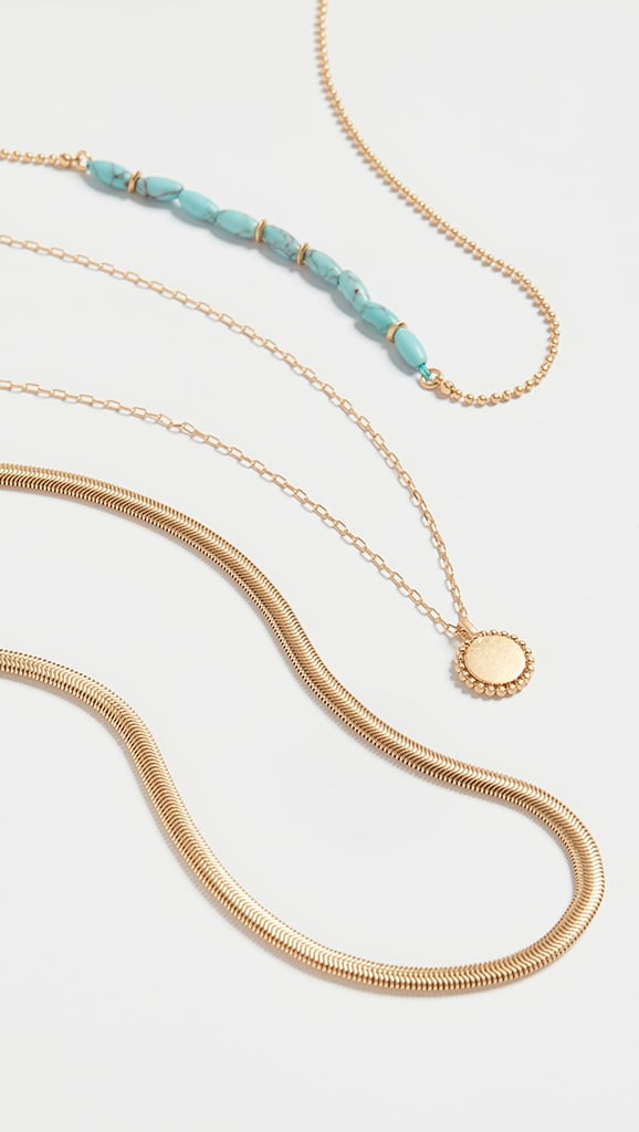 Madewell Westward Concho Y Necklace With Herringbone Chain