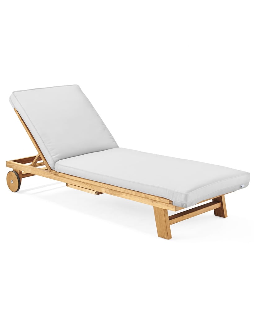 A Lounge Chair With Wheels: Serena & Lily Crosby Teak Chaise