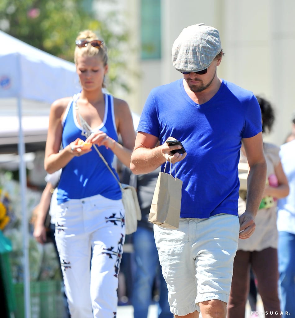 Leonardo DiCaprio and Toni Garrn Shop at Farmers Market