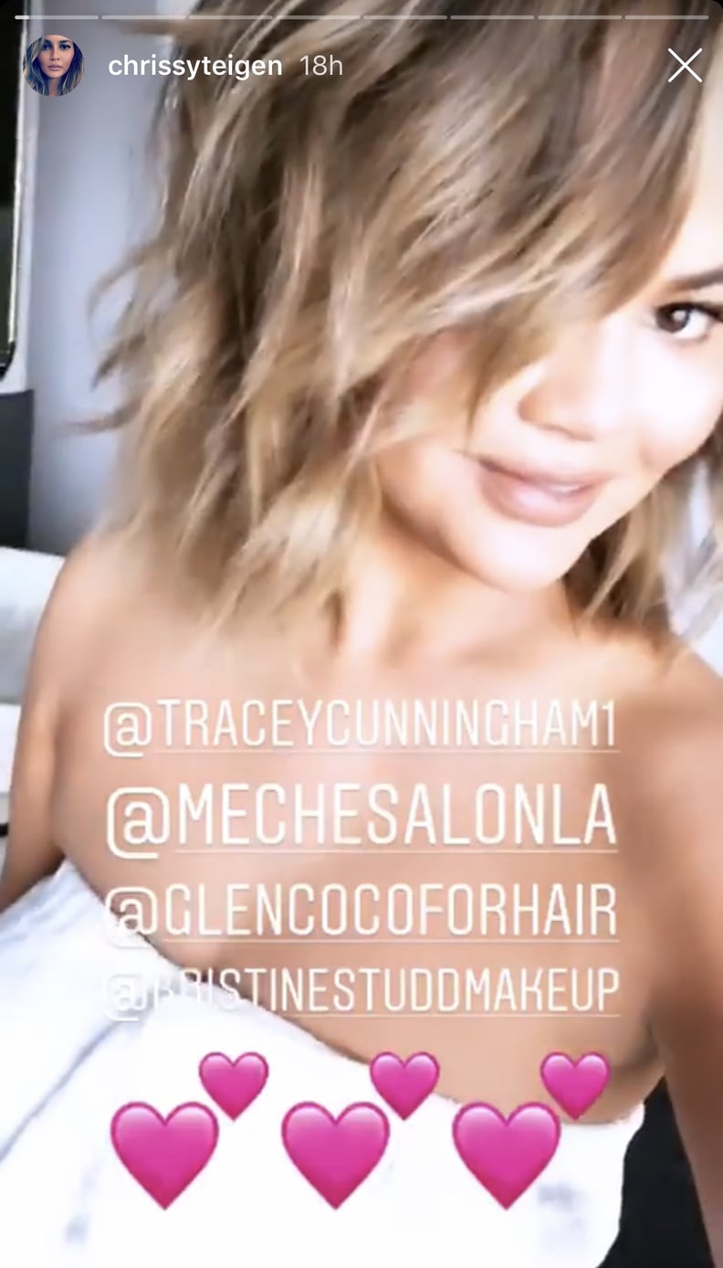 Chrissy Teigen's Blunt Bob Haircut