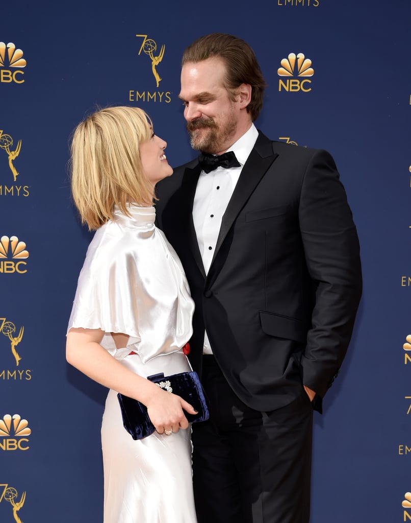 Pictured: Alison Sudol and David Harbour