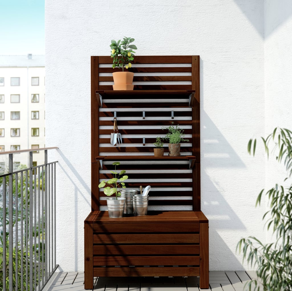 Äpplarö Bench With Panel and Shelves