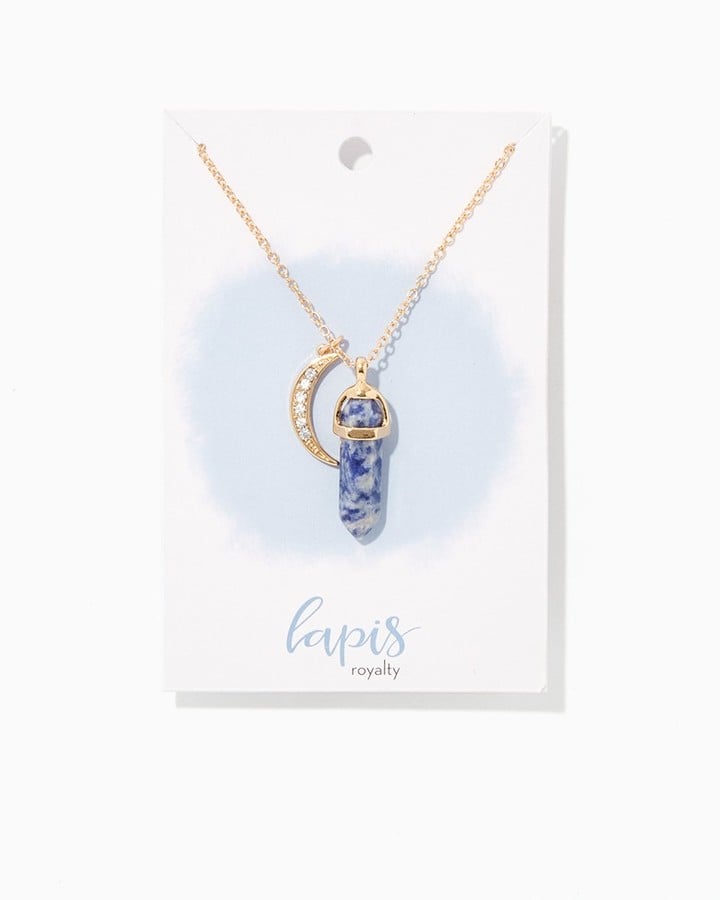 Charming Charlie Healing Stone Lapis Necklace