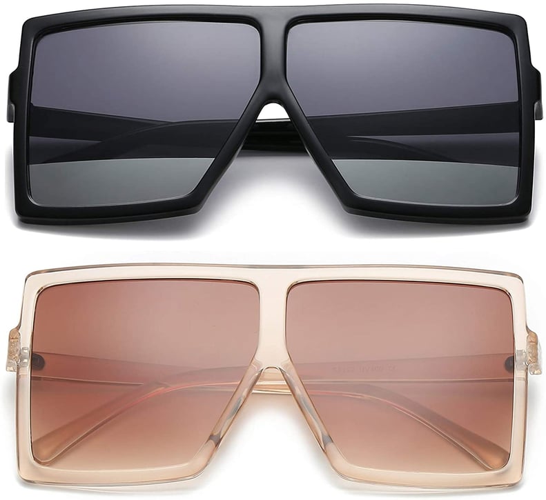 GRFISIA  Flat Top Square Oversized Sunglasses