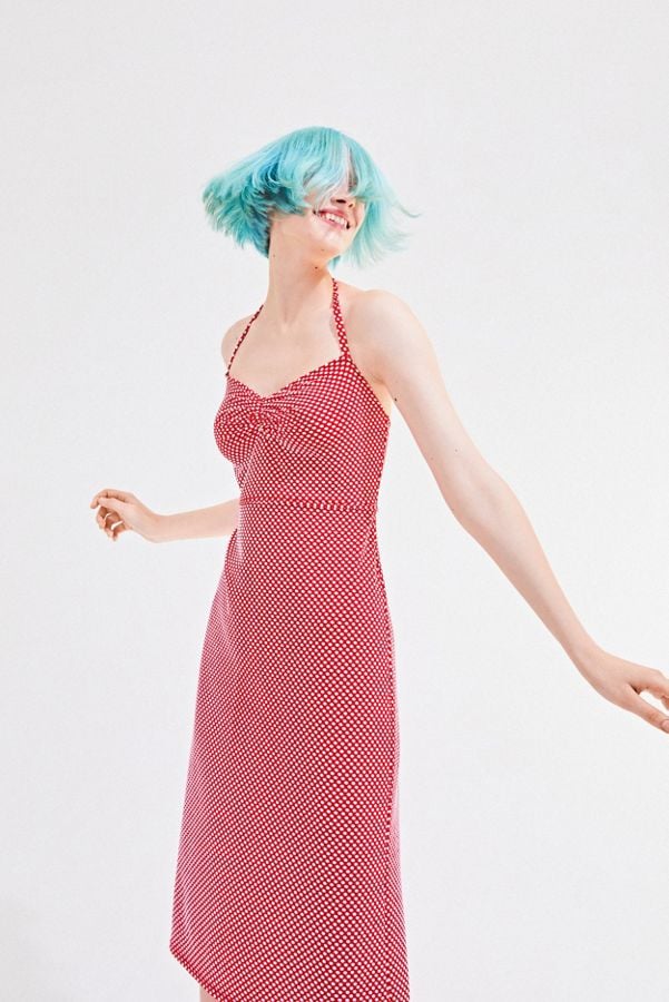 Betsey Johnson UO Exclusive Polka Dot Halter Midi Dress