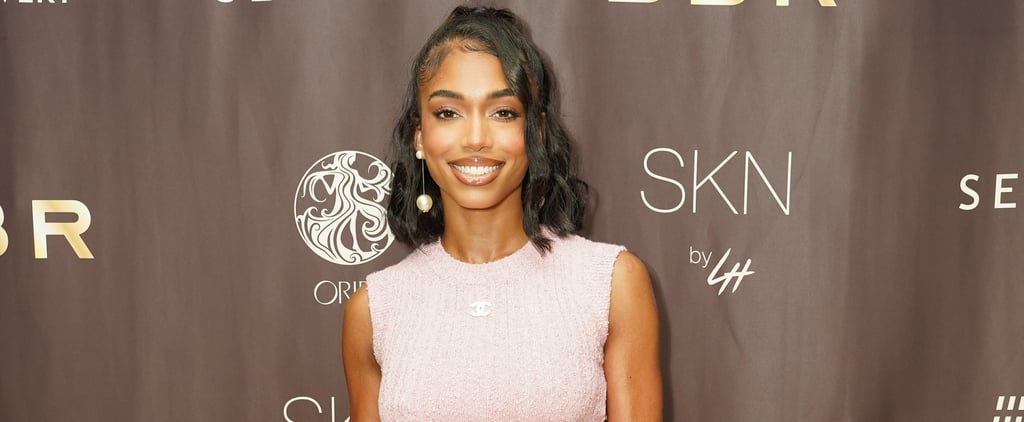 Lori Harvey's Red LaQuan Smith Tiger Catsuit