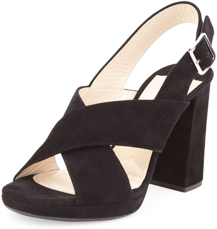 Prada Suede Crisscross Chunky Sandal ($695)