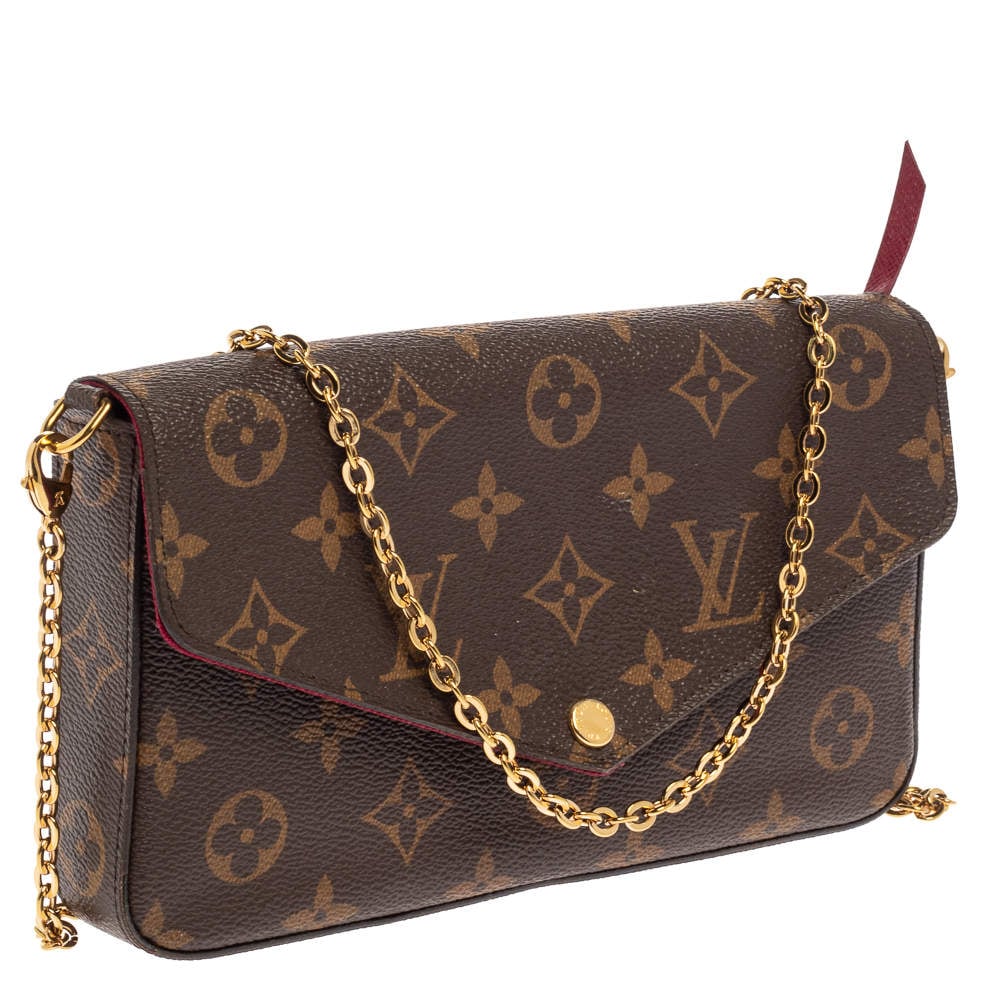 Vintage Vuitton Monogram Canvas Felicie Pochette Bag | Kendall Jenner Does Date in Leather — Sustainable Vegan Leather | POPSUGAR Fashion Photo