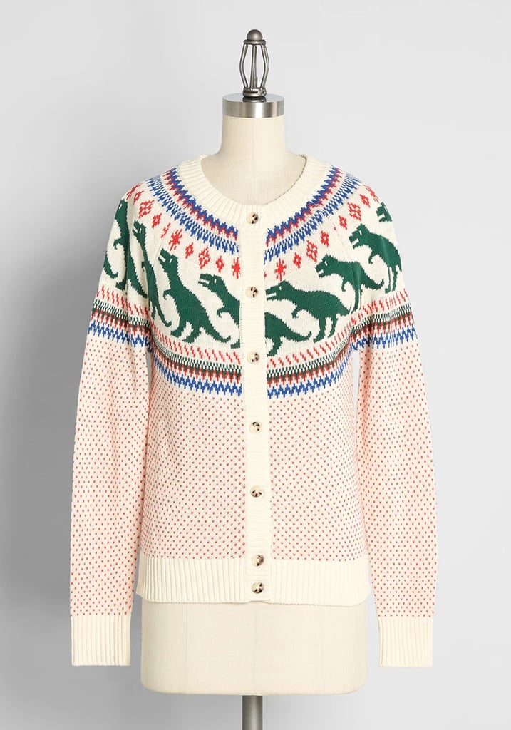 A Cute Christmas Sweater: Rawr Ambition Fair Isle Cardigan