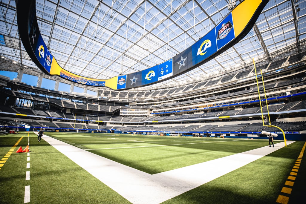 Los Angeles Rams Stadium Zoom Background Download Free Super Bowl