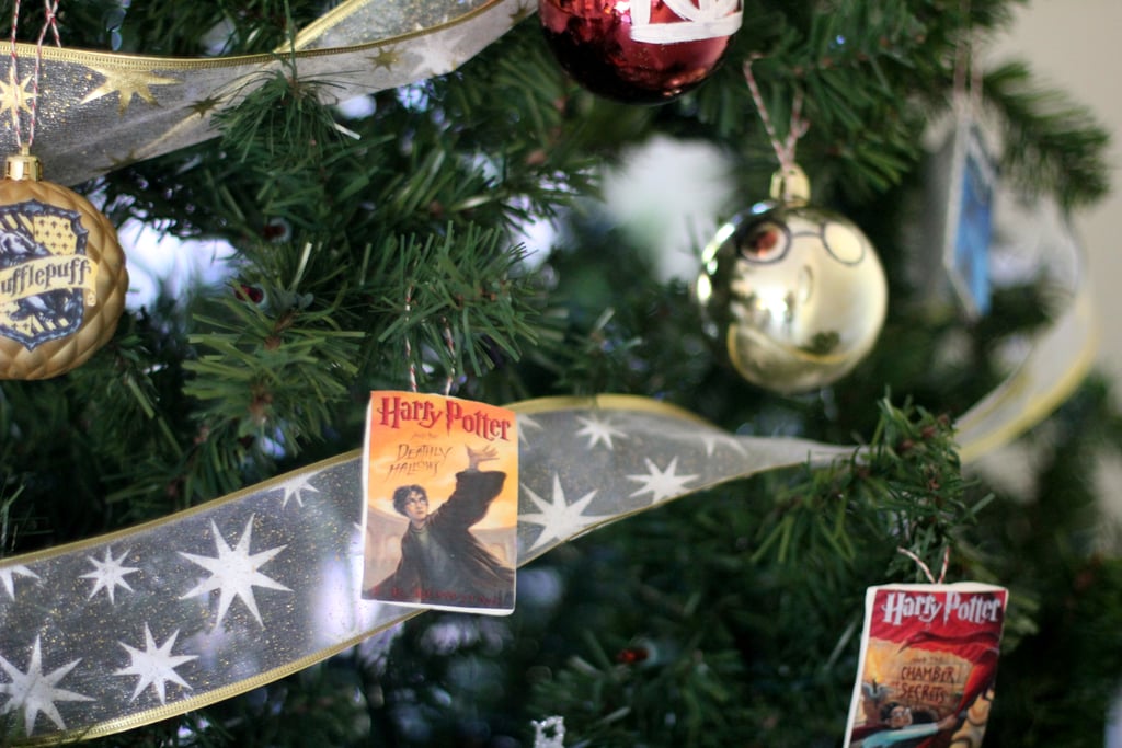 Throw on some Harry Potter book ornaments . . .