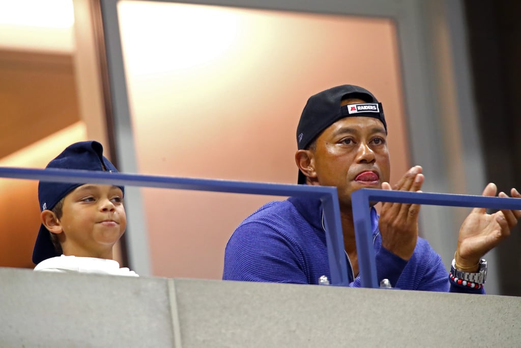 Tiger Woods and Son Charlie at the 2019 US Open