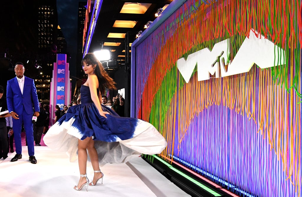 Camila Cabello Blue Oscar de la Renta Dress VMAs 2018 Dress