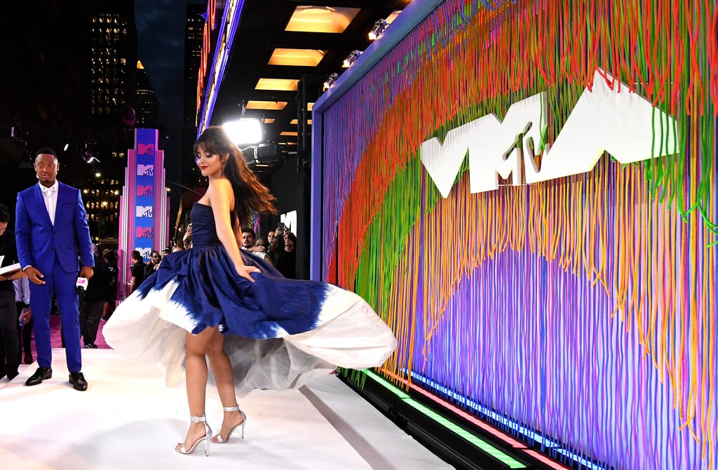 Camila Cabello's Blue Oscar de la Renta Dress at VMAs 2018