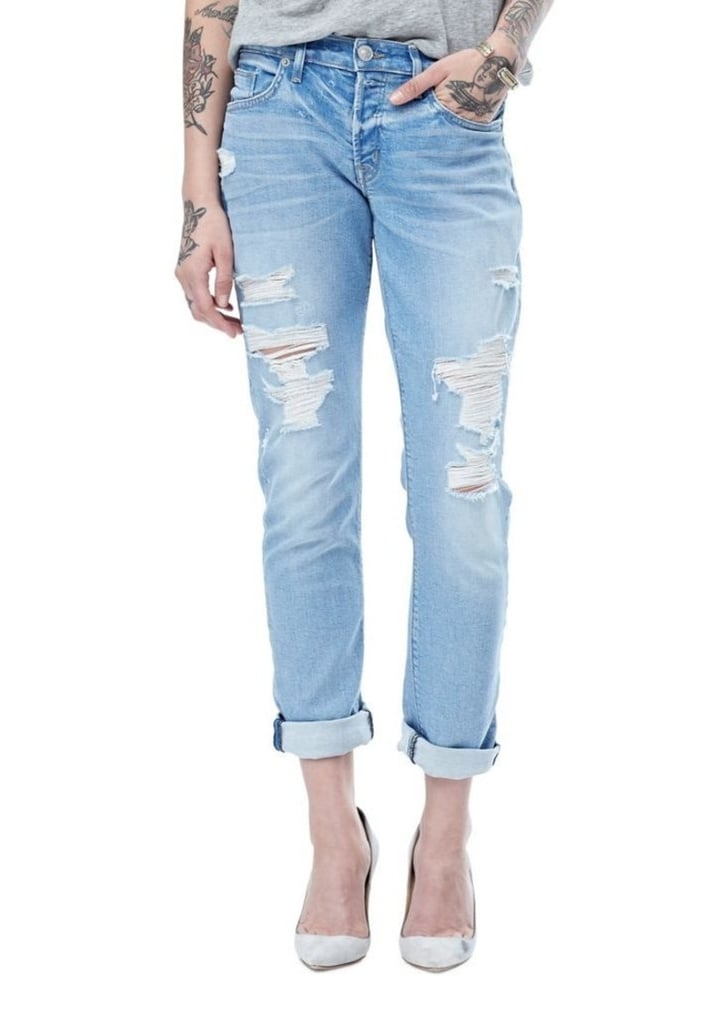 Hudson Riley Cropped Raw Cuffed Jeans