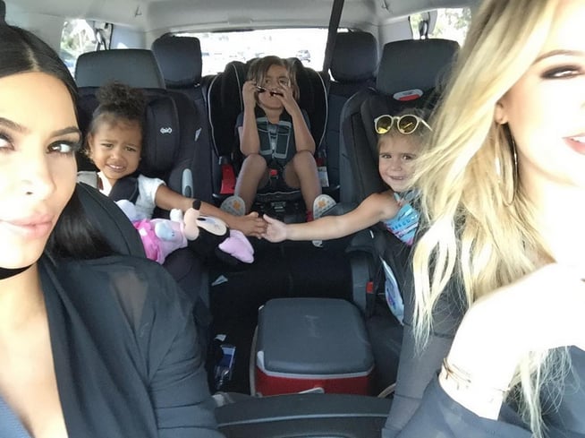 North took a road trip with her cousins and aunt Khloé in 2015.
