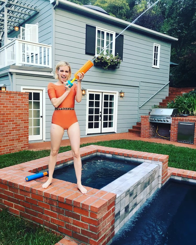 Emma Roberts Wearing a Swimsuit