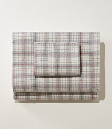 L.L. Bean Heritage Chamois Flannel Sheet Collection in Queen in Plaid