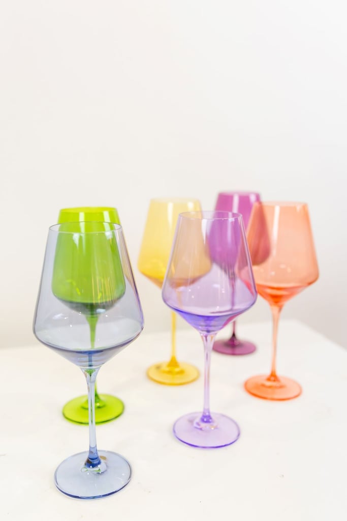 Estelle Colored Glasses Wine Stemware Set