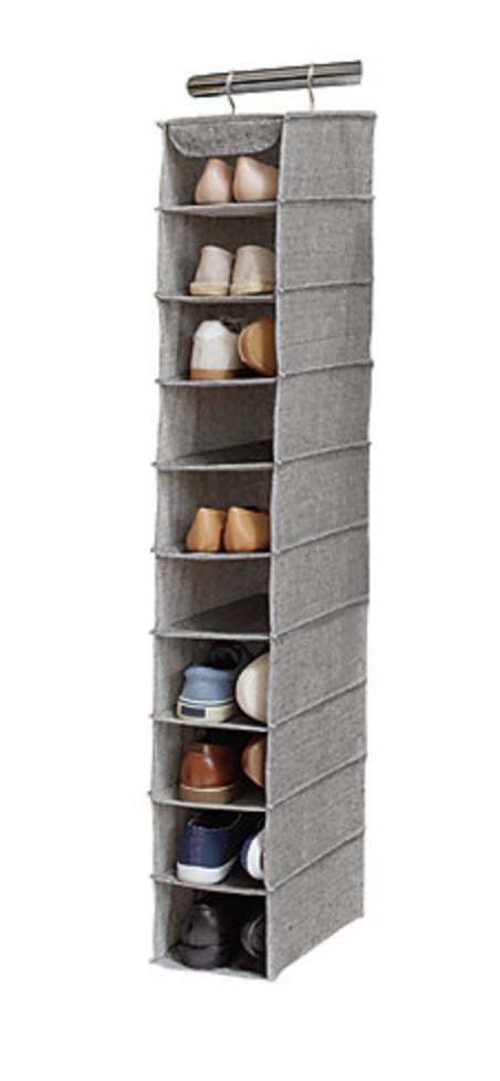 Squared Away Arrow Weave 10-Shelf Deluxe Clothing and Shoe Organizer