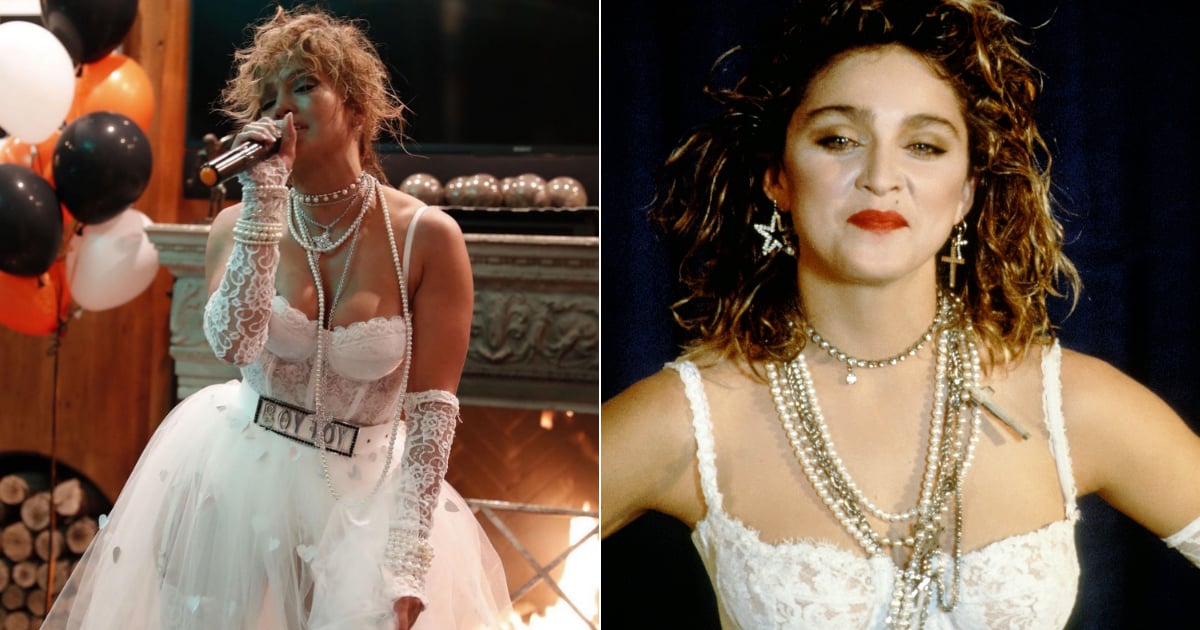 Jennifer Lopez Re Creates Madonna S Like A Virgin Costume Popsugar Fashion