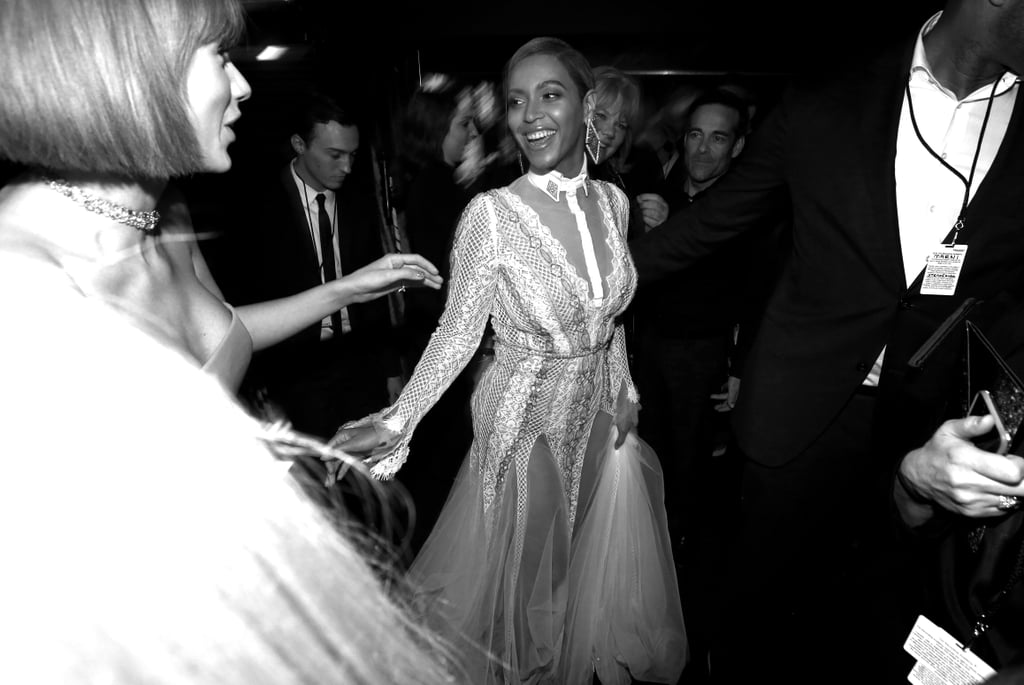 Taylor Swift and Beyonce Backstage at the Grammys 2016