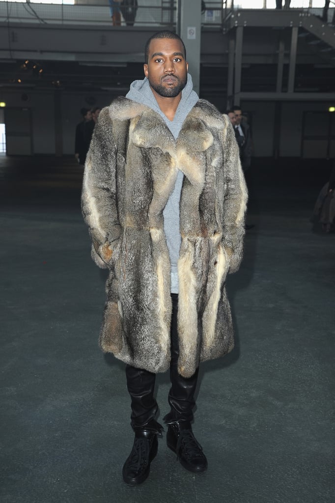 Kanye West at the Givenchy menswear show.