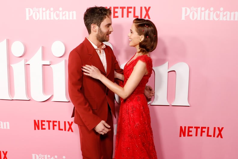 Ben Platt and Zoey Deutch at The Politician Premiere