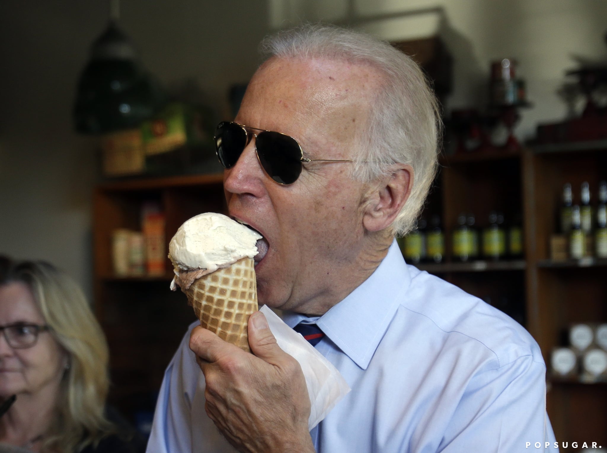 Joe Biden Eating Ice Cream Popsugar Celebrity