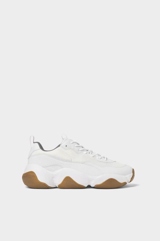 Zara White Thick Soled Sneakers