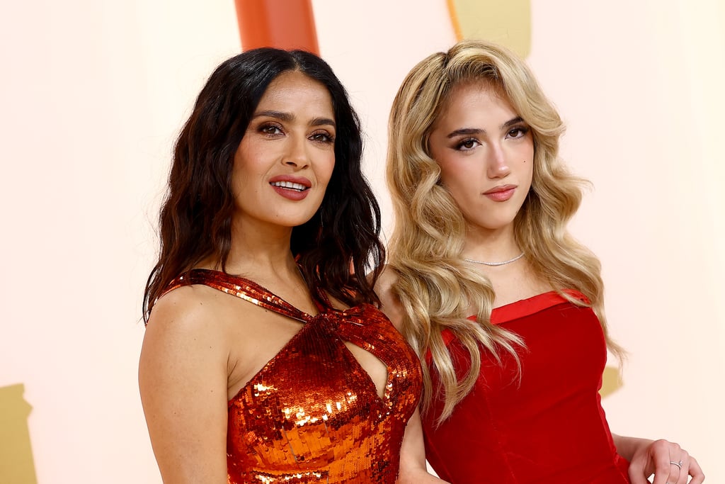 Salma Hayek's Daughter Borrows Mom's Red Dress For Oscars POPSUGAR