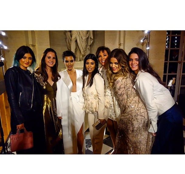 Kim and her family posed for snaps inside Valentino's mansion.

Source: Instagram user privategg