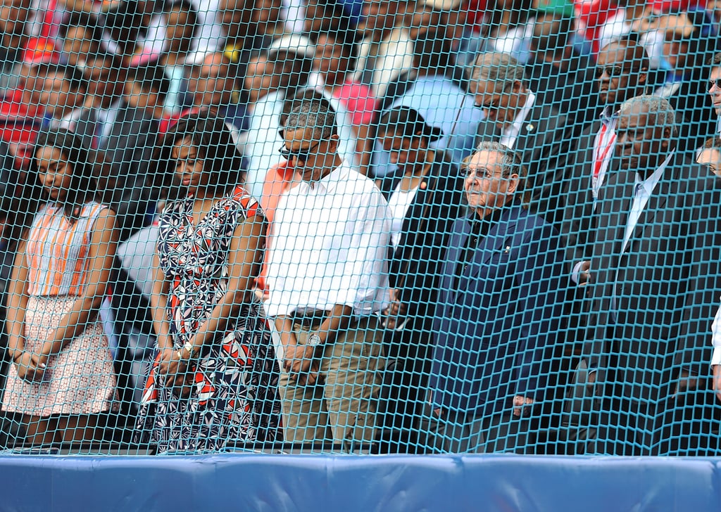 Obama Family at a Baseball Game in Cuba March 2016