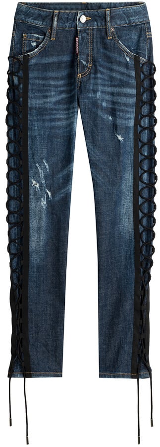 jeans with lace detail