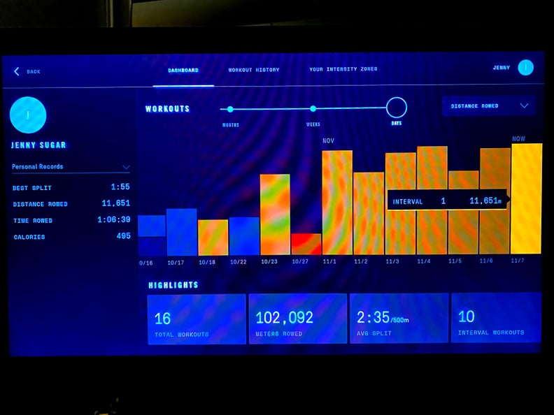 Ergatta Workout History