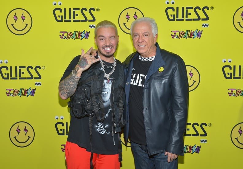 LOS ANGELES, CA - FEBRUARY 08:  J Balvin and Paul Marciano attend GUESS x J Balvin launch party on February 8, 2019 in Los Angeles, California.  (Photo by Donato Sardella/Getty Images for GUESS)